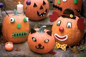 decorating pumpkins